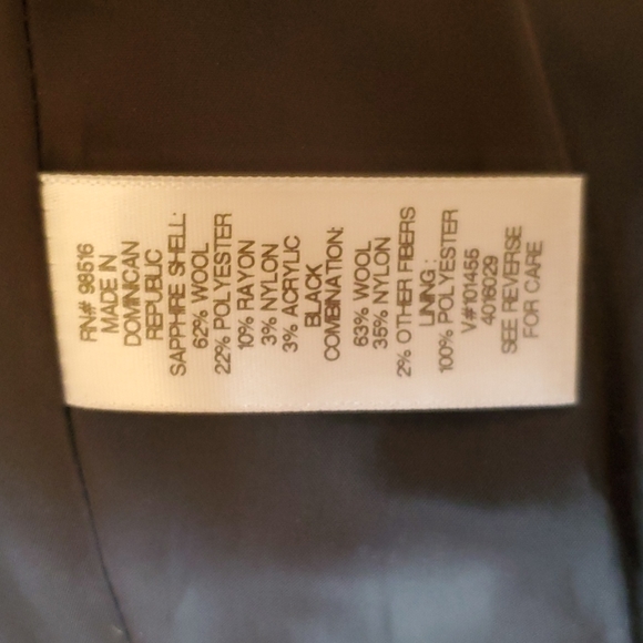 Coldwater Creek Color Block Wool Blend Coat - Picture 5 of 7